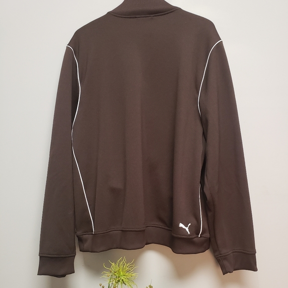 Men's Brown Puma Track Jacket, Size XL - Picture 5 of 6